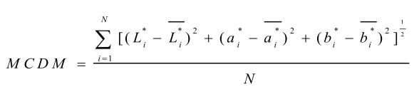 均離色差的表達(dá)式
